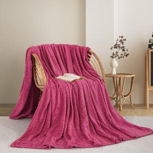 Κουβέρτα Fleece Ημίδιπλη (180x240) AdamHome 550 Fucshia