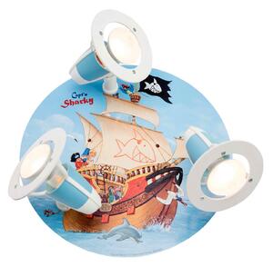 Φωτιστικό οροφής Capt'n Sharky για το παιδικό δωμάτιο