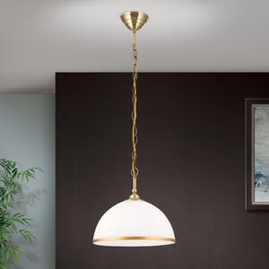 ORION Old Lamp κρεμαστό φωτιστικό με αλυσίδα ανάρτησης, 1fl, ρυθμιζόμενος, Χρυσό / Ορείχαλκου, Σαλόνι / τραπεζαρία, Γυαλί, Αντίκα