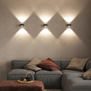 Top Light Puk Maxx Wall, LED, διαφανείς φακοί, μαύρο ματ, ρυθμιζόμενος, Μαύρο, Σαλόνι / τραπεζαρία, Μέταλλο, σχεδιασμός