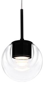 Kdln LED κρεμαστή λάμπα Dew, μαύρη, 1 φως, Ø 11 cm