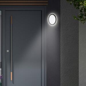 Εξωτερικό φωτιστικό τοίχου LED Nizza, Ø 28cm, μαύρο 4.000K