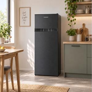 Ψυγείο Δίπορτο Heinner HF-H2206DGE++ με Συνολική Χωρητικότητα 206L, Ενεργειακή Κλάση E και Ύψος 143cm - Anthracite