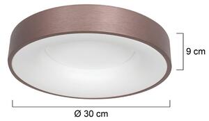 Φωτιστικό οροφής LED Ringlede 2.700 K Ø 30 cm μπρονζέ