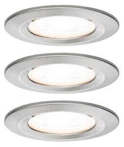 Paulmann 3 spot Nova στρογγυλό, IP44, dimmable, σίδερο