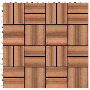 VidaXL Πλακάκια Deck 11 τεμ. Χρώμα Teak 30 x 30 εκ. 1 μ² από WPC