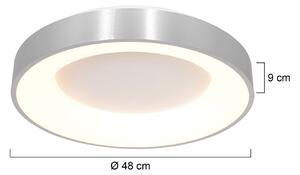 Φωτιστικό οροφής LED Ringlede 2.700 K Ø 48 cm ασημί