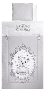 Σετ Προίκας Μωρού κούνιας 4τεμ. 70x140cm Little Bear Grey 20800025903 Lorelli