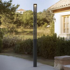 Lucande LED εξωτερικός φωτισμός Pirron, 230 cm, ανθρακί, IP65, Μαύρο, Αλουμίνιο, σύγχρονο