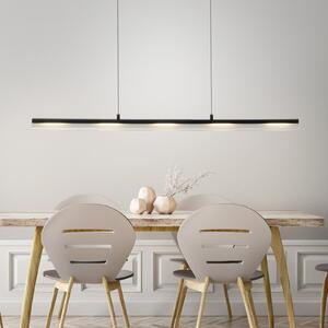 JUST LIGHT. Κρεμαστό φωτιστικό LED Nele, μαύρο, σίδερο, γυαλί
