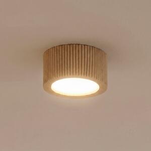 TK Lighting Επιτοίχιος προβολέας Eve, ύψος 4,5 cm, GX53, ξύλο, ρυθμιζόμενος, Ξύλου, Σαλόνι / τραπεζαρία, Ξύλο, σύγχρονο