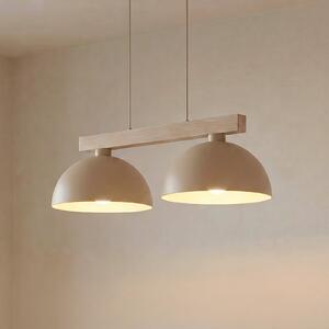 TK Lighting Κρεμαστό φωτιστικό Oslo, χρώμα άμμου, 2 λάμπες, μήκος 83 cm, E27, ρυθμιζόμενος, Μπεζ, Σαλόνι / τραπεζαρία, Μέταλλο, σύγχρονο
