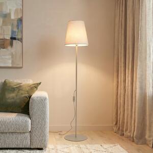 TK Lighting Φωτιστικό δαπέδου Elizabeth, άμμος/μπεζ, λινό, ύψος 152 εκ., E27, Μπεζ, Σαλόνι / τραπεζαρία, Ύφασμα / Κλωστοϋφαντουργία, σύγχρονο