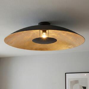 Lindby Φωτιστικό οροφής Narisara, Ø 80 cm, E27, μαύρο-χρυσό, ρυθμιζόμενος, Μαύρο, Σαλόνι / τραπεζαρία, Μέταλλο, σύγχρονο