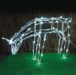 Χριστουγεννιάτικα Λαμπάκια Με Σχήμα Feeding Reindeer 100 Led X0810024242 70x14x41+500cm 3,4W White Aca