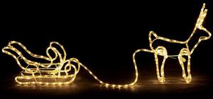 Χριστουγεννιάτικα Λαμπάκια Με Σχήμα Reindeer Pull Sleigh 192 Led X081921214 145x23,5x49+150cm 32,8W Clear Aca