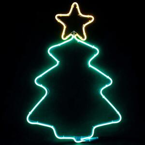 Χριστουγεννιάτικα Λαμπάκια Με Σχήμα Christmas Tree 200 Led X082003419 38,5x54+150cm 12W Green-Yellow Aca