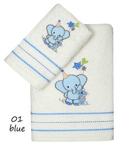 Βρεφικές Πετσέτες Σετ 2 Τεμ. Κεντητές - Sunshine Elephant 111-1-3 Blue 01