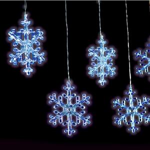 Χριστουγεννιάτικα Λαμπάκια Βροχή Snowflake Icicle 120 Led X0612024203 30/50+300cm 2W Clear Aca