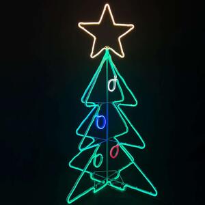 Χριστουγεννιάτικα Λαμπάκια Με Σχήμα 3D Christmas Tree 1000 Led X081000359 75x75x130+150m 60W Multi Aca