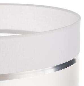 Αμπαζούρ Helen E27 Ø35/ύψος 20cm λευκό/ασημί