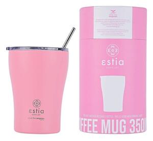 Ποτήρι-Θερμός Με Καλαμάκι Save The Aegean 01-12472 350ml Blossom Rose Estia