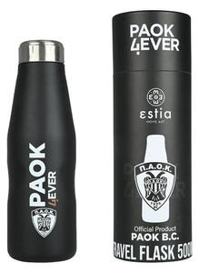 Ισοθερμικό Μπουκάλι Travel Flask PAOK BC 00-13776 500ml Black Estia