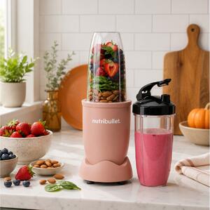 Μπλέντερ Nutribullet Pro 900 NB907MACL με ισχύ 900W, χωρητικότητα 900ml και 1 ταχύτητα - Matte Pink
