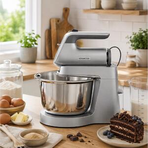Κουζινομηχανή - Μίξερ Χειρός 2 σε 1 Kenwood Chefette HMP54.000SI με ισχύ 650W, 5 ταχύτητες, λειτουργία Pulse και χωρητικότητα 3.5L - Silver