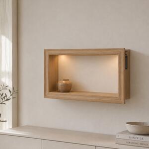 Ράφι Τοίχου Με Φως (40x10x25) K-M Light Wood DD1001250