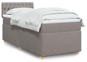 VidaXL Κρεβάτι Boxspring με Στρώμα Taupe 80x200 εκ. Υφασμάτινο