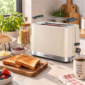 Φρυγανιέρα Bosch MyMoment Compact TAT4M227 με ισχύ 950W και χωρητικότητα 2 φέτες ψωμιού - Beige