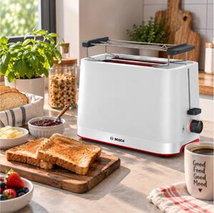 Φρυγανιέρα Bosch MyMoment Compact TAT3M121 με ισχύ 950W και χωρητικότητα 2 φέτες ψωμιού - White