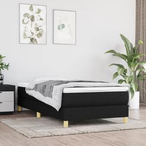 VidaXL Πλαίσιο Κρεβατιού Boxspring Μαύρο 90 x 200 εκ. Υφασμάτινο