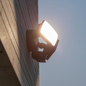 LUTEC Εξωτερικός προβολέας με αισθητήρα LED CHIMERA, μαύρος, 2 φτερά, IP54, Μαύρο, Πλαστικό, Προβολέας τοίχου
