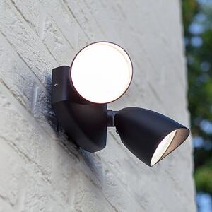 LUTEC Εξωτερικός προβολέας LED SHRIMP, μαύρος, 20 W, 2 λάμπες, IP54, Μαύρο, Αλουμίνιο, σύγχρονο