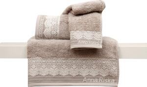 Πετσέτα Χεριών Μονόχρωμη 30X50 Anna Riska Superior Des Karla - Beige 2