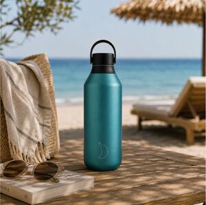 Μπουκάλι Θερμός Series 2 Metallic Chilly's με χωρητικότητα 500ml και διατήρηση θερμοκρασίας 12h ζεστό / 24h κρύο - Atlantis