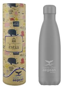 Θερμός 500ml ESTIA Save the Aegean Grey Matte 01-8550