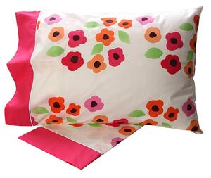 Σεντόνια Μονά 160x260 Σετ 3 Τεμ. Sunshine Home Cotton Feelings Εμπριμέ 529 Pink