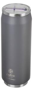 Ποτήρι Θερμός με Καλαμάκι 500ml ESTIA Save the Aegean Grey Matte 01-9441