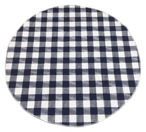 Στρογγυλά Μπλε Καρώ Σουπλά 40cm Σετ 2Τεμ White Line - Blue Plaid