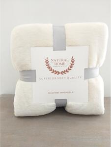 Κουβέρτα Υπέρδιπλη 220x240 Fleece Natural Home Fleece Εκρού