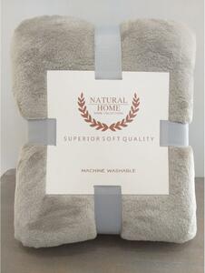 Κουβέρτα Μονή 160x220 Fleece Natural Home Fleece Γκρι