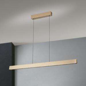 ORION LED κρεμαστό φωτιστικό Tara, χρυσό χρώμα, μήκος 120 cm, αλουμίνιο/ατσάλι, ρυθμιζόμενος, Χρυσό / Ορείχαλκου, Σαλόνι / τραπεζαρία, Μέταλλο, σύγχρονο