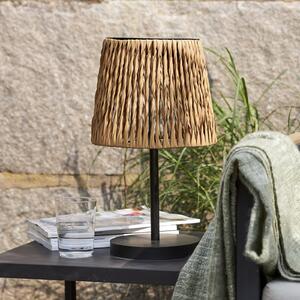 LED ηλιακό επιτραπέζιο φωτιστικό Cesta 48cm καφέ/μαύρο πλαστικό/μέταλλο