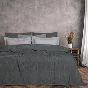 1343 ΚΟΥΒΕΡΤΑ VELOUR MONH 160x220 ΓΡΑΦΙΤΗΣ - DAS HOME