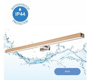 Brilagi-Φωτισμός καθρέφτη μπάνιου LED WOODY MIRROR LED/15W/230V IP44 δρυς/χρώμιο