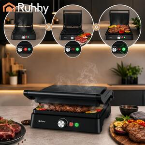 Ηλεκτρική Γκριλιέρα & Τοστιέρα Ruhhy 26176 2000W – Grill Επαφής