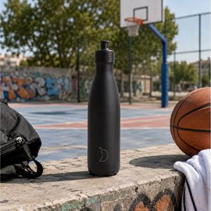 Μπουκάλι Θερμός Original Sports Chilly's με χωρητικότητα 500ml και διατήρηση θερμοκρασίας 24h κρύο - Black